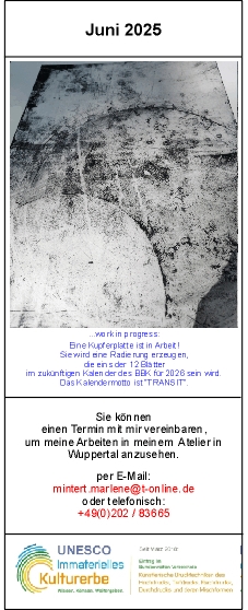Aktuelles / Veranstaltungen - Radierungen (Druckgrafik) - Marlene Mintert - Malerei